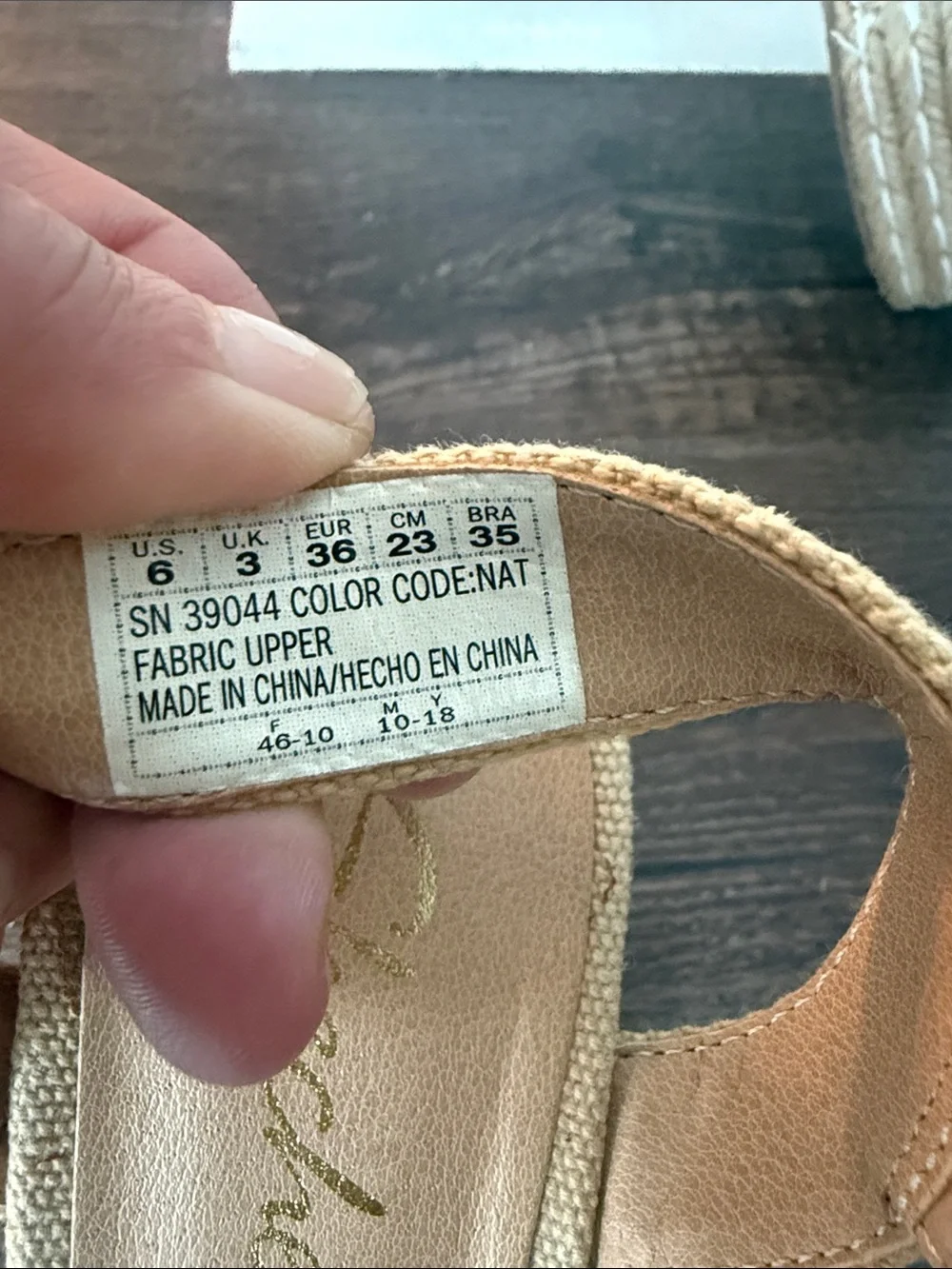 Skechers Beige Espadrille Wedge Sandals with Cutout Detail 6